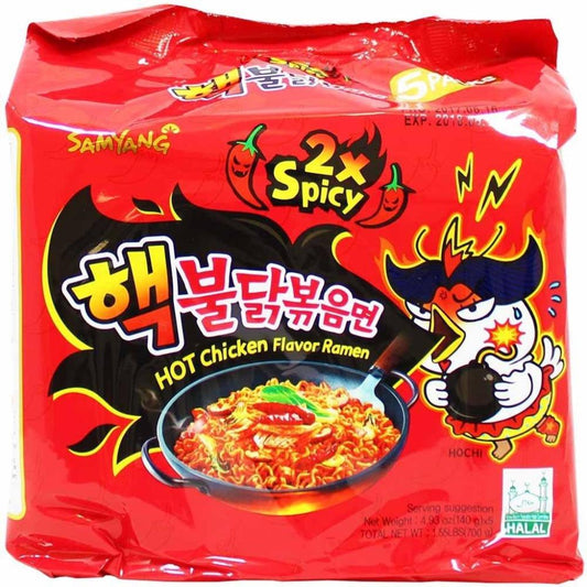 Samyang 2x Spicy Hot Chicken Noodle Multi 140gx5