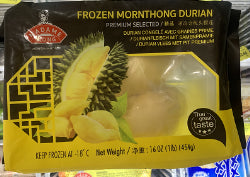 Durian meat-premium frozen Madame Wong 454g